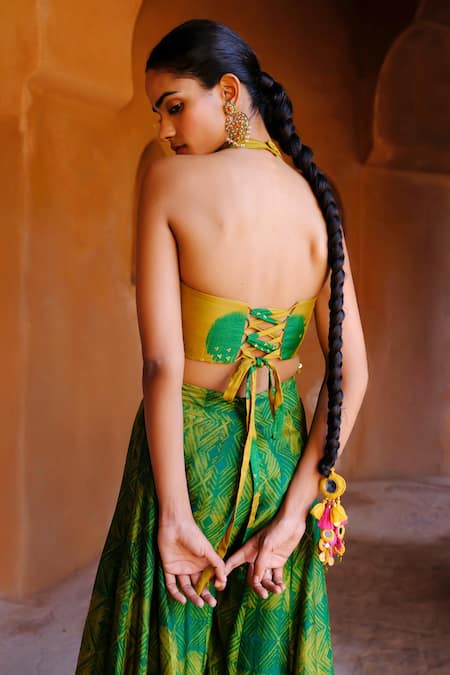 Drishti & Zahabia Tara Shibori Ikat Print Top & Pant Set 