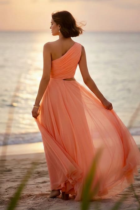 Nautanky Bloom Floral Hand Embroidered Gown 