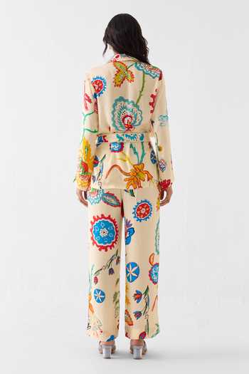 Studio Rigu Sanganer Print Blazer & Pant Set 