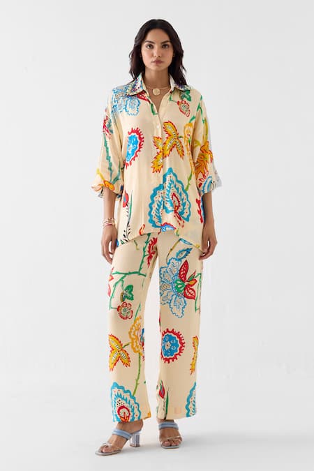 Studio Rigu Sanganer Print Shirt & Trouser Set 