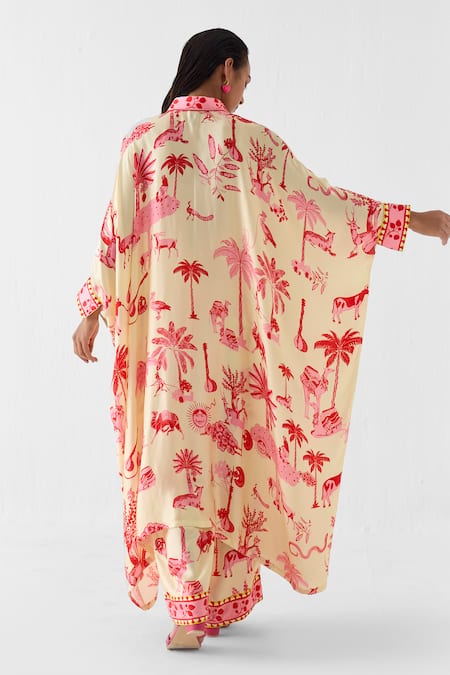 Studio Rigu Sawai Print Vegan Silk Top & Pant Set 