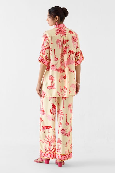 Studio Rigu Sawai Print Shirt & Trouser Set 