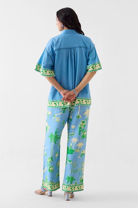 Studio Rigu Printed Boxy Shirt & Trouser Set 