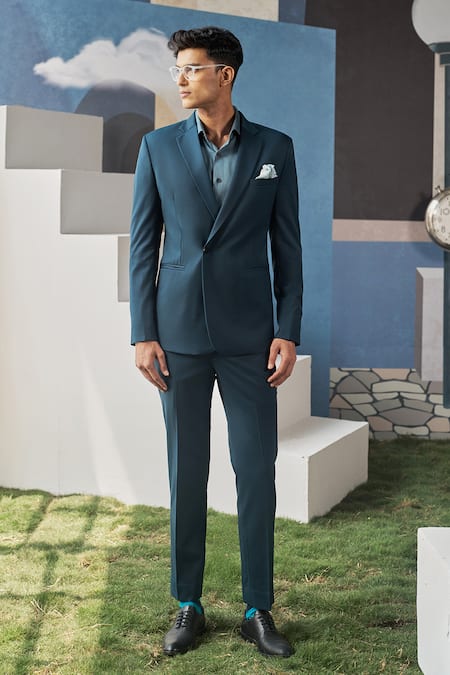 Philocaly Roux Overlapped Blazer & Pant Set 