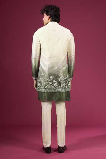 Arihant Rai Sinha Ombre Effect Nehru Jacket Kurta Set 