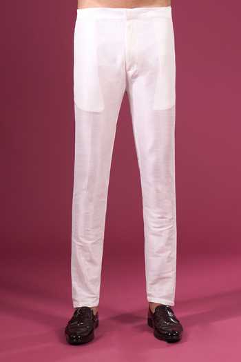 Shop_Arihant Rai Sinha_Teal Silk Zari Embroidered Nehru Jacket Set 