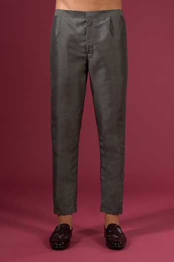 Shop_Arihant Rai Sinha_Green Silk Embroidery Flower Pattern Nehru Jacket Kurta Set _Online_at_Aza_Fashions