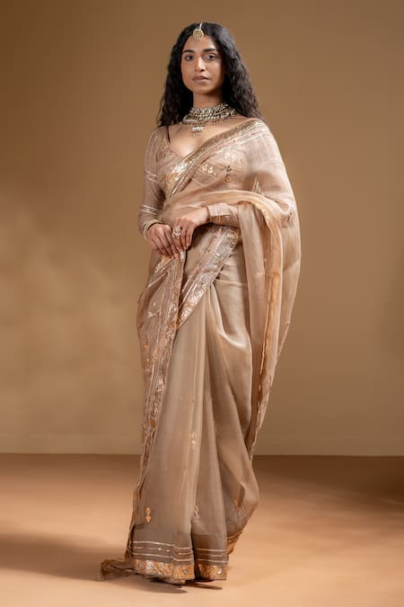 Baise Gaba Sarika Gota Work Saree With Blouse 