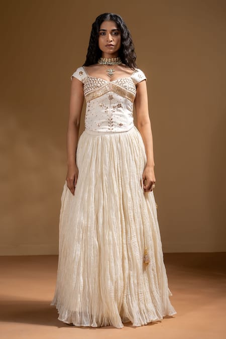 Baise Gaba Mogra Skirt & Juhi Gota Work Corset Set 