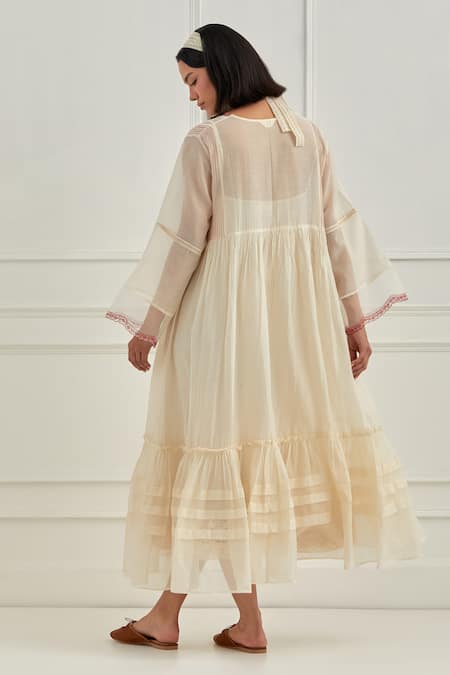 Cupid Cotton Anoa Pleated Dress 