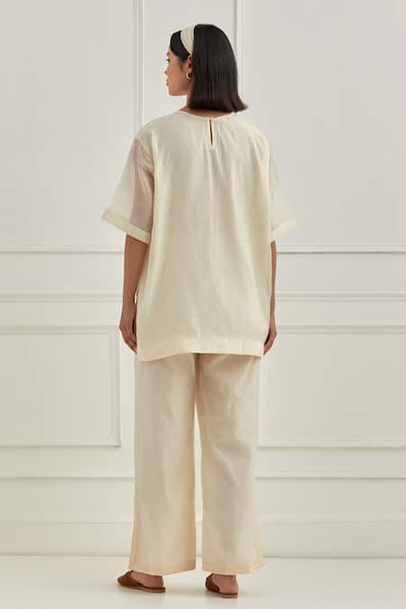 Cupid Cotton Skye Embroidered Top & Pant Co-ord Set 