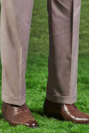 Philocaly_Pink Wool Reids Gurkha Waistband Trouser _Online_at_Aza_Fashions