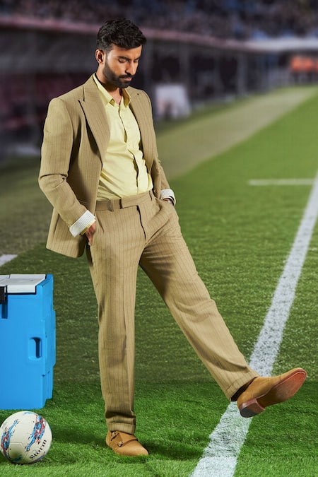 Philocaly Kyles Turn-up Hem Striped Trouser 