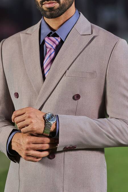 Buy_Philocaly_Pink Wool Blend Reid Double Breasted Blazer _Online_at_Aza_Fashions