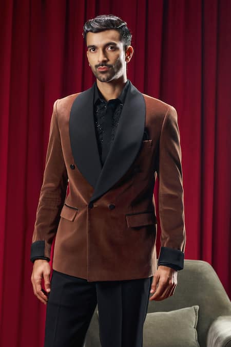Philocaly Scott Shawl Collar Velvet Tuxedo 