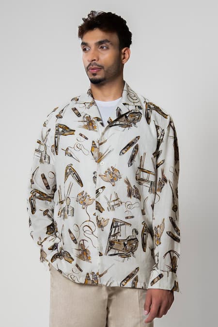 Raasa Canvas Printed Shirt 