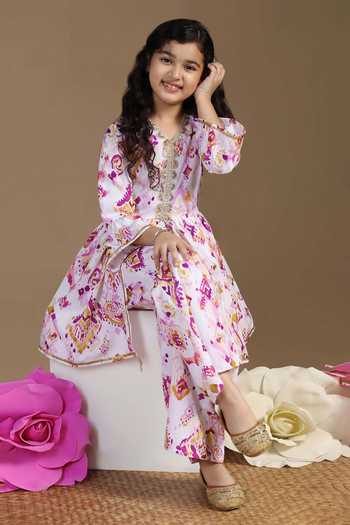 Jhambthreads Multi Color Cotton Ajrakh Print Peplum Kurta And Palazzo Set Online at Aza Fashions Jhambthreads_Multi Color Cotton Ajrakh Print Peplum Kurta And Palazzo Set _Online_at_Aza_Fashions