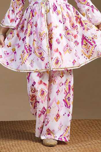 Buy Jhambthreads Multi Color Cotton Ajrakh Print Peplum Kurta And Palazzo Set Online at Aza Fashions Buy_Jhambthreads_Multi Color Cotton Ajrakh Print Peplum Kurta And Palazzo Set _Online_at_Aza_Fashions