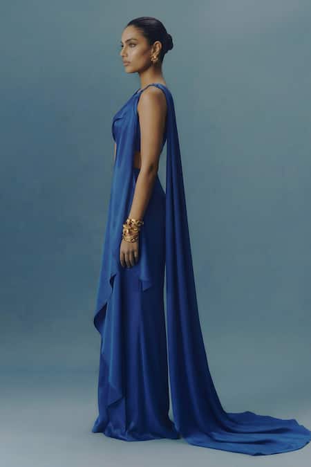 Two Sisters By Gyans Couture Pre-Draped Saree With Blouse