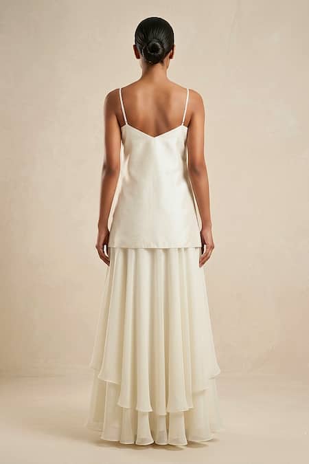 Two Sisters By Gyans Aristocrat Hand Embroidered Kurta Sharara Set 