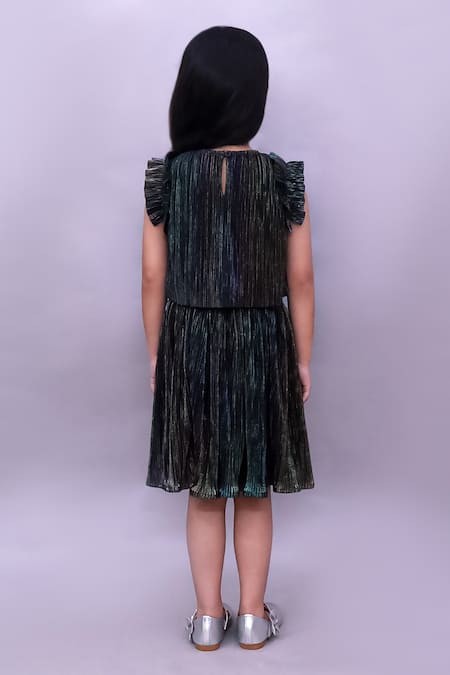 Lil Drama Pleated Top & Skirt Set 