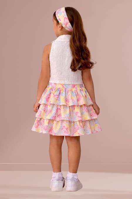 Lil Drama Sleeveless Top & Layered Skirt Set 