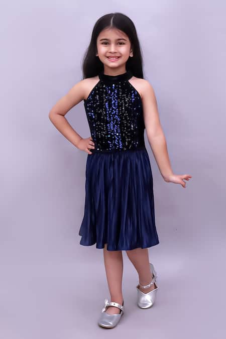 Lil Drama Sequined Top With Skirt 