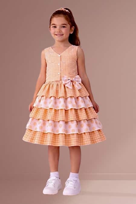 Lil Drama Chequered Top & Skirt Set 