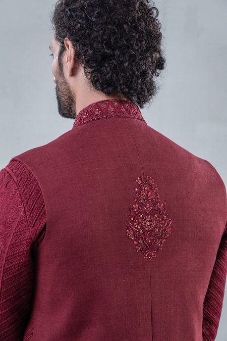 Punit Arora Embroidered Long Jacket & Kurta Set 