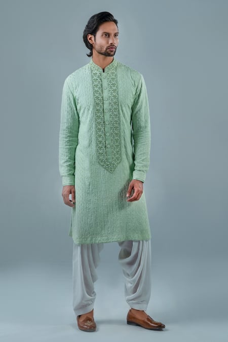 Punit Arora Serene Aqua Embroidered Kurta Set 