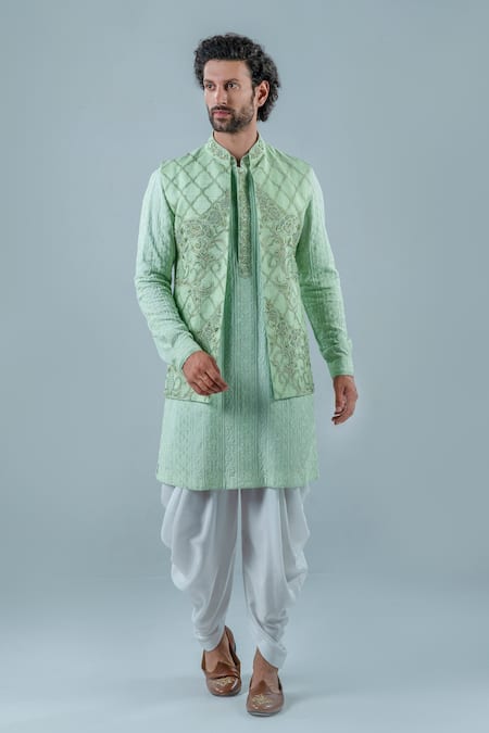 Punit Arora Embroidered Bundi & Kurta Set 