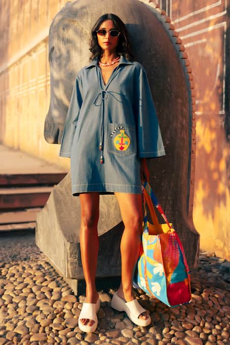 Studio Rigu Placement Embroidered Dress 