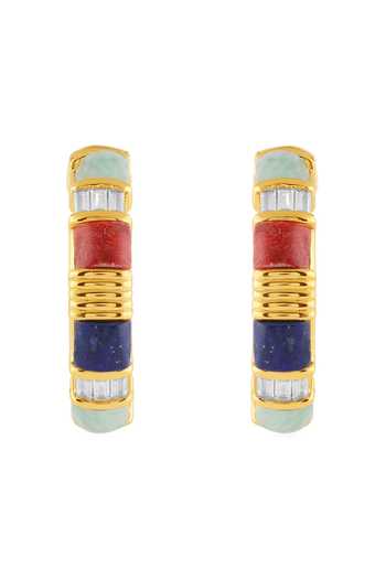 Isharya Solstice Studded Hoop Earrings