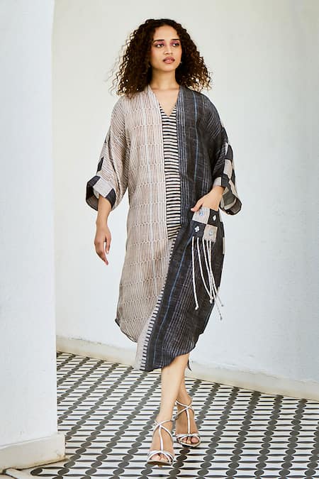 Basil Leaf Printed Midi Dress 