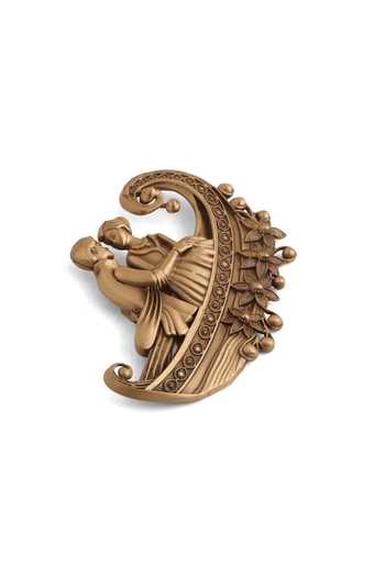 Shop Cosa Nostraa Gold Eternal Voyage Brooch Online at Aza Fashions Shop_Cosa Nostraa_Gold Eternal Voyage Brooch _Online_at_Aza_Fashions
