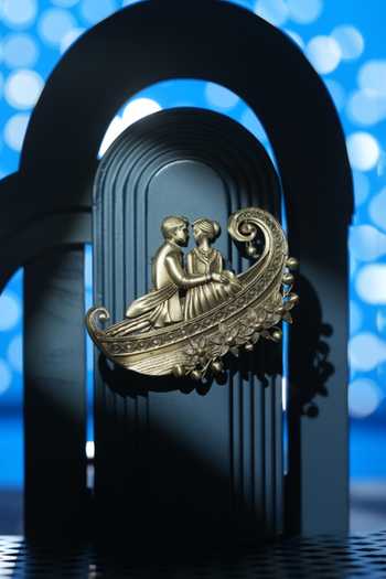 Shop Cosa Nostraa Gold Eternal Voyage Brooch Shop_Cosa Nostraa_Gold Eternal Voyage Brooch