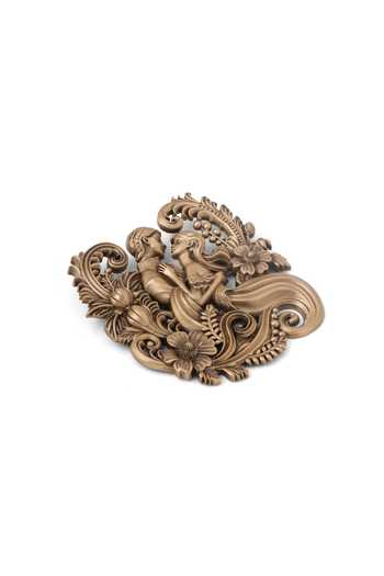 Buy_Cosa Nostraa_Gold Timeless Embrace Brooch _Online_at_Aza_Fashions