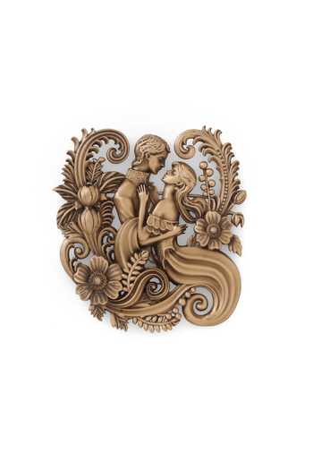 Buy_Cosa Nostraa_Gold Timeless Embrace Brooch 