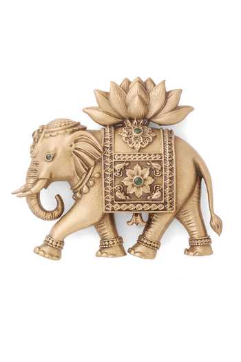 Cosa Nostraa The Lotus Bearer Elephant Brooch 