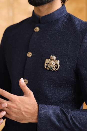 Cosa Nostraa Imperial Horse Emerald Brooch 