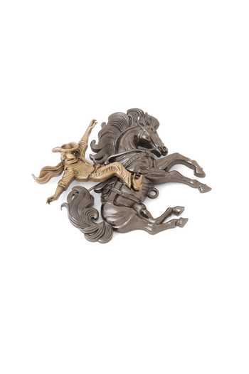 Shop_Cosa Nostraa_Gold Emerald Winged Eagle Brooch _Online_at_Aza_Fashions