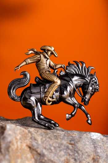 Buy Cosa Nostraa Gold Brooches Rodeo Rider at Aza Fashions Buy_Cosa Nostraa_Gold Brooches Rodeo Rider _at_Aza_Fashions