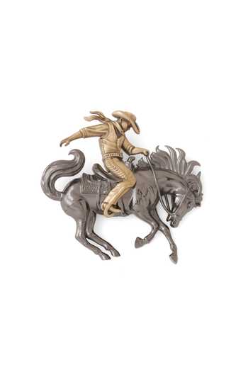 Shop Cosa Nostraa Gold Brooches Rodeo Rider Online at Aza Fashions Shop_Cosa Nostraa_Gold Brooches Rodeo Rider _Online_at_Aza_Fashions