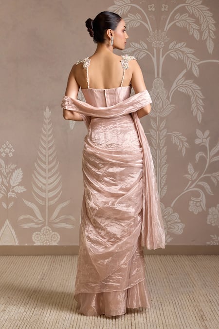 Ridhi Mehra Pre-Draped Saree With Embroidered Corset 