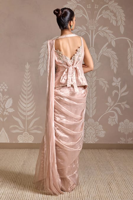 Ridhi Mehra Pre-Draped Saree With Embroidered Top 