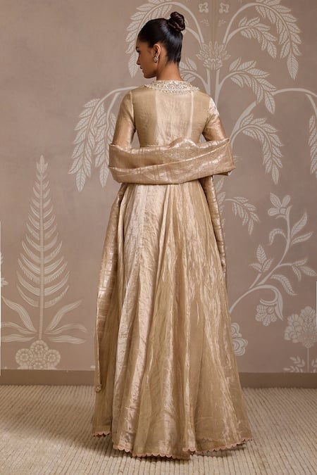 Ridhi Mehra Weft Embroidered Anarkali With Dupatta 