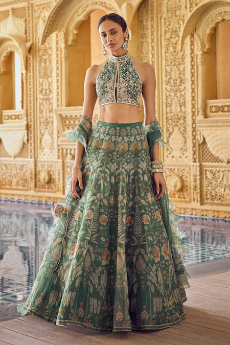 Ridhi Mehra Mist Printed Bridal Lehenga Set 