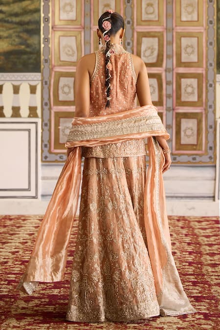Ridhi Mehra Whisper Embroidered Top Sharara Set 