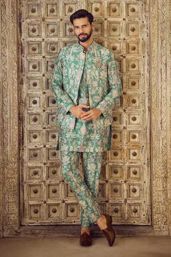 Ridhi Mehra Whimsy Reversible Chanderi Bundi & Kurta Set 