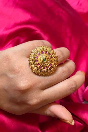 Prestones Temple Medallion Ring 